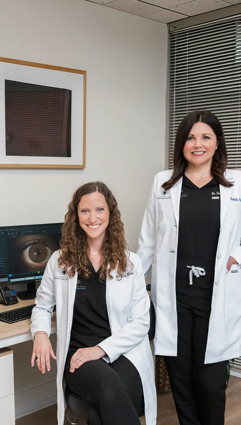 Dr. Madison Moss and Dr. Dannielle Richard at The Raleigh Contact Lens Institute