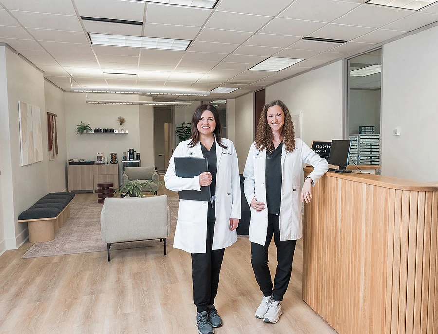 Dr. Richard and Dr. Moss in the Raleigh Contact Lens Institute reception area