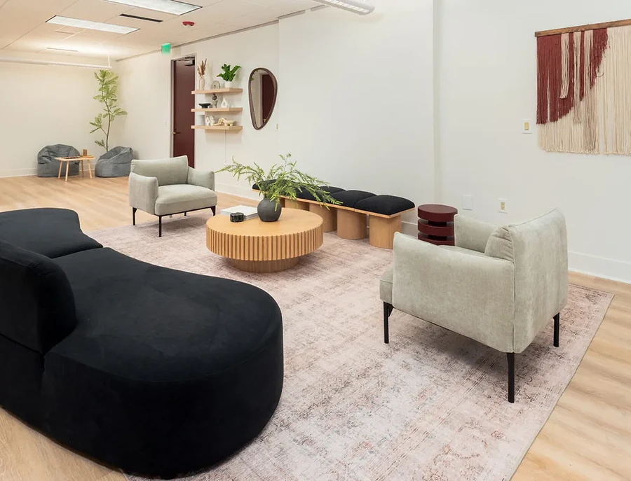 Comfortable seating in the clinic reception area