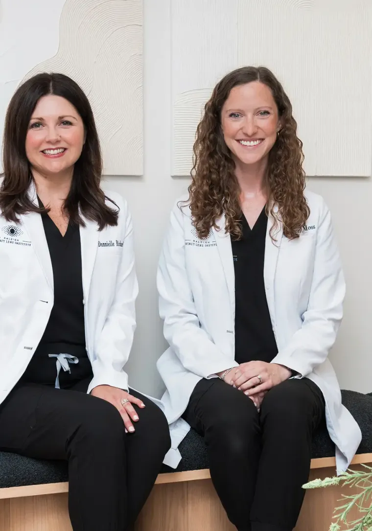 Dr. Dannielle Richard and Dr. Madison Moss at The Raleigh Contact Lens Institute
